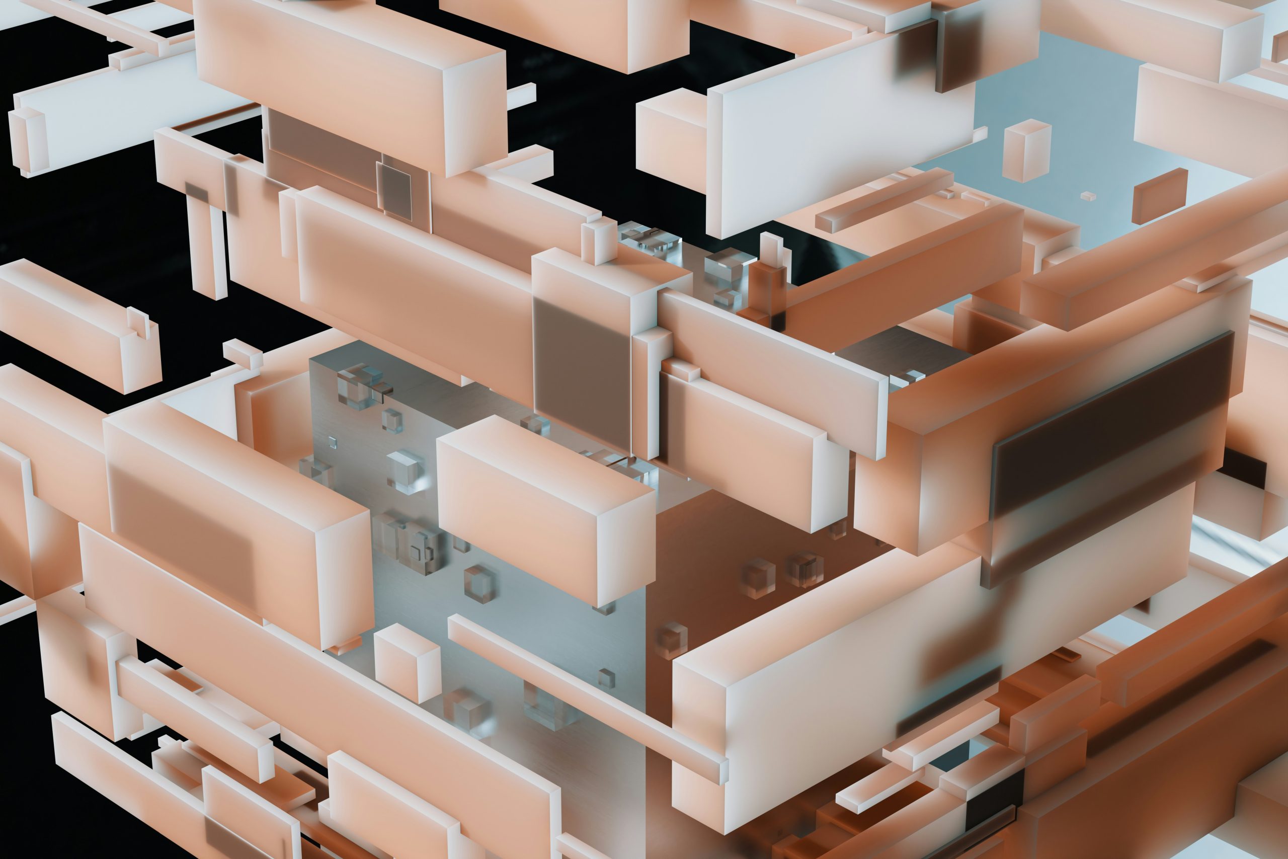 Biểu đạt hình ảnh của công nghệ blockchain với các khối được kết nối, minh họa cơ chế hoạt động phi tập trung của tiền mã hóa.